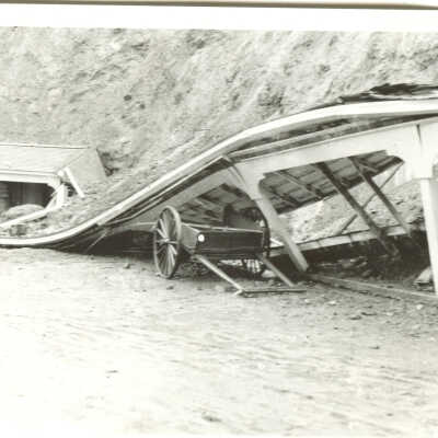 Cloister destroyed by landslide