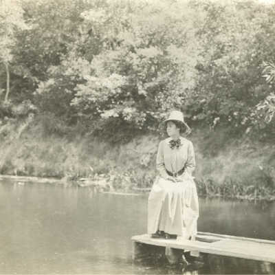 Woman at a lake