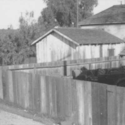 Backyard with automobile