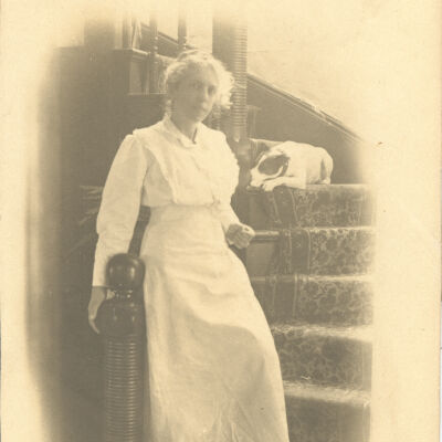 Hutchins, Genevieve and her dog Fleet
