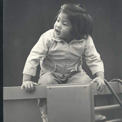 Girl on railing