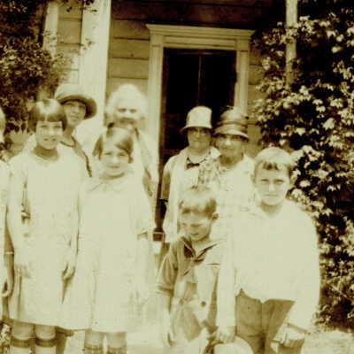 Cilker family grandchildren with Grandmother Ann Jane Cilker