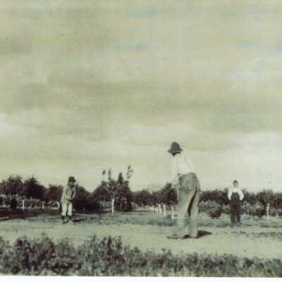 Baseball game at Lonehill - near Union School.