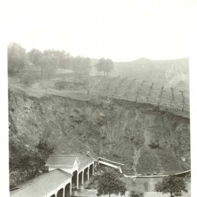 Cloister destroyed by landslide
