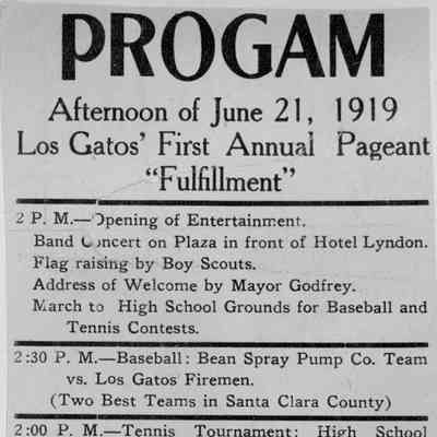 1919 (document) Pageant of Fulfillment program flyer
