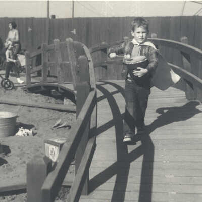 Boy playing drum