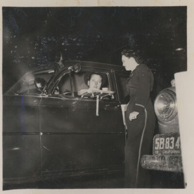 Officer Walter Phillips at the 5-Spot Drive-In.