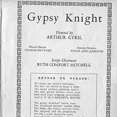 1930 (document-page 1) Gypsy Knight program