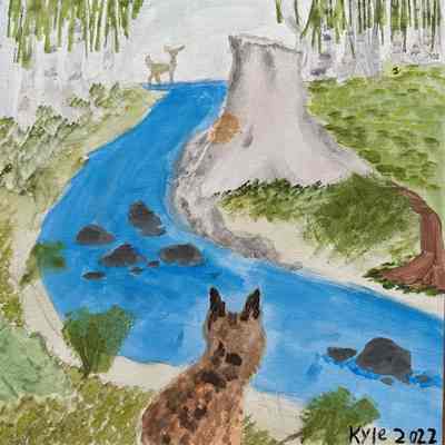 2022 - Creek with Animals