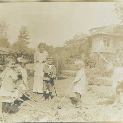 Gardening nursery schoolers