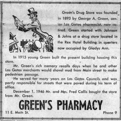 Advertisement - Green's Pharmacy