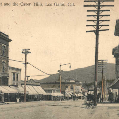 Main Street and green hills