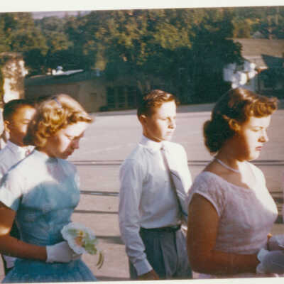 1955 Eighth grade graduation ceremony