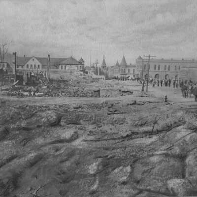 1901 South side of West Main Street after the Fire