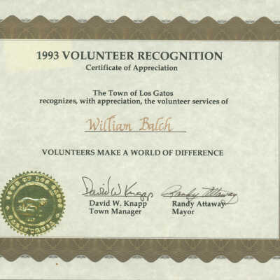 Certificate of Appreciation