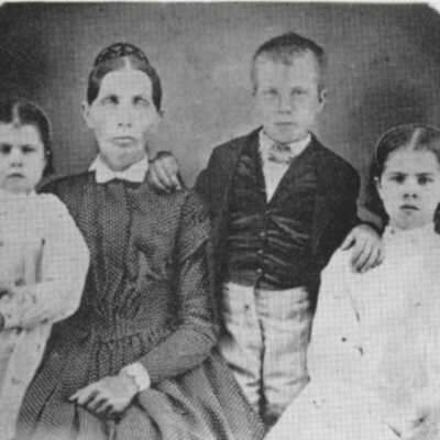 Clarissa Burrell and children