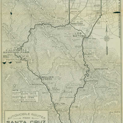 Automobile Routes from Santa Cruz