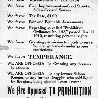 1910 Anti-Prohibition handbill