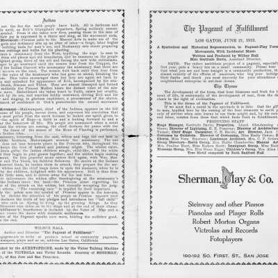 1919 (document-page 1) Pageant of Fulfillment program