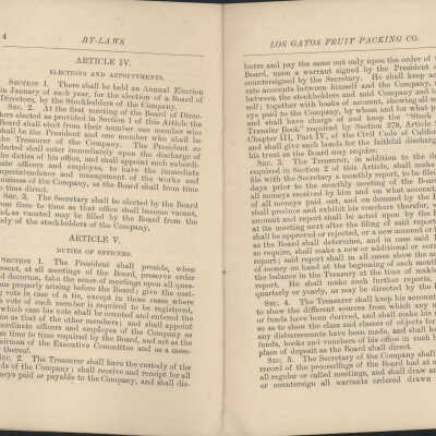 1884 Fruit Packing Co. By-Laws pages 4, 5