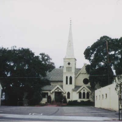 Methodist Church entrance from East Main Street