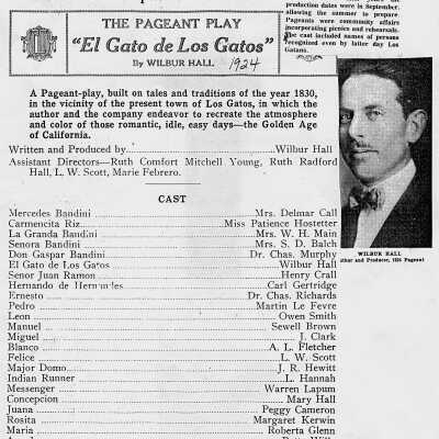 1924 (document) El Gato de Los Gatos program