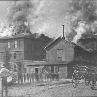 1909 El Monte Hotel Burning