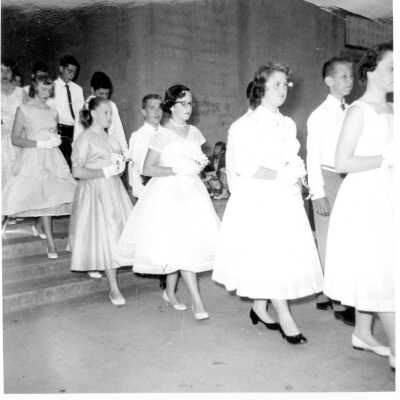 1955 Eighth grade graduation ceremony