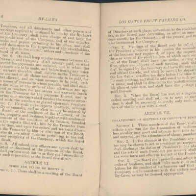 1884 Fruit Packing Co. By-Laws pages 6, 7