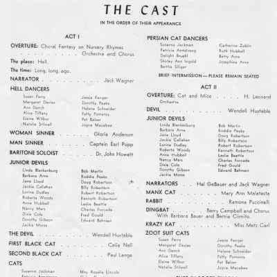 1946 (document-page 2) The Cats program