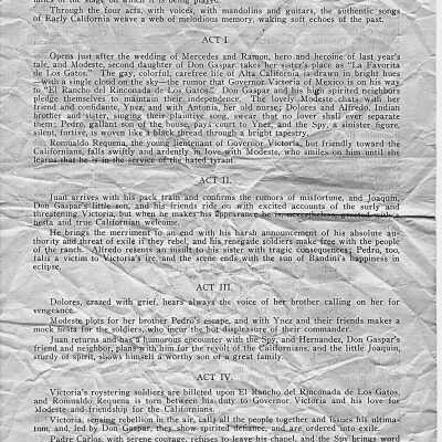 1925 (document-page 1) La Favorita de Los Gatos program