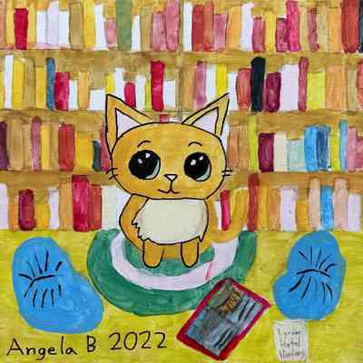 2022 - Cat in Library