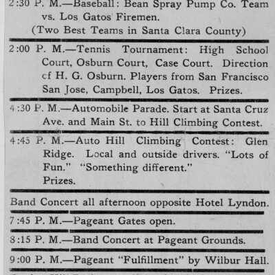 1919 (document) Pageant of Fulfillment program flyer