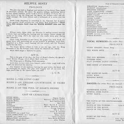 1930 (document-page 2 and 3) Gypsy Knight program