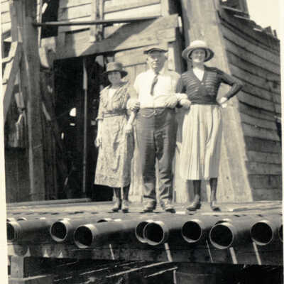 Man and two women