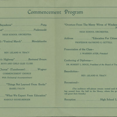 Graduation program, inside