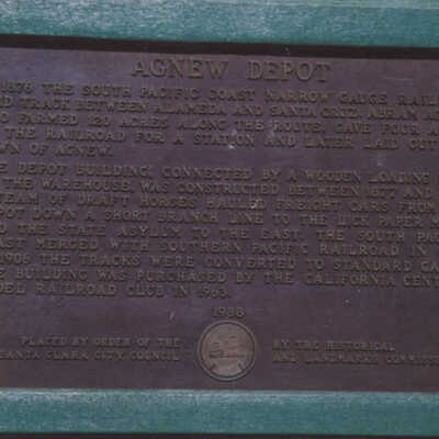 Plaque Commemorating the South Pacific Coast Railroad