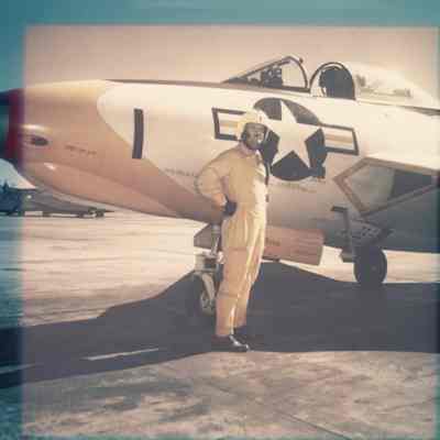James Cain With a F9F Cougar