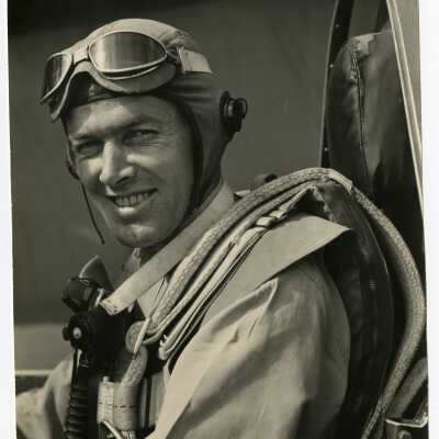 James H. Flatley Jr. in a Cockpit