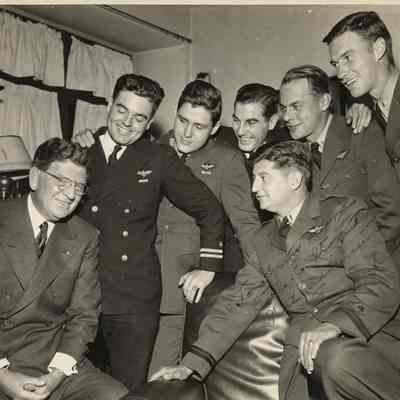 Mayor Edward Kelly Meets the Members of Fighting Squadron Five (VF-5)