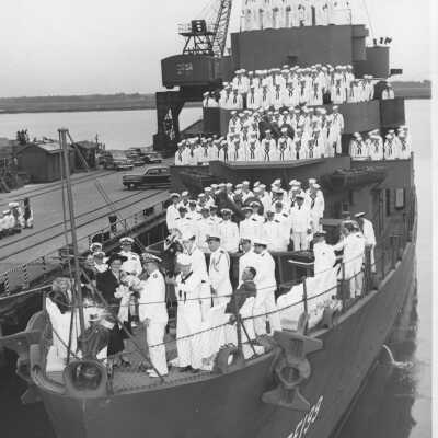 USS Manning (DE-199) Christening
