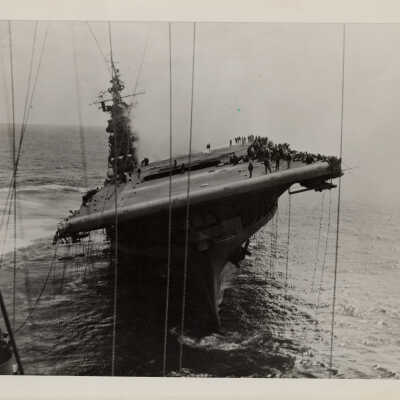 View From the Bow of the USS Franklin (CV-13)