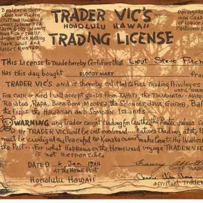 Trader Vic's Trading License