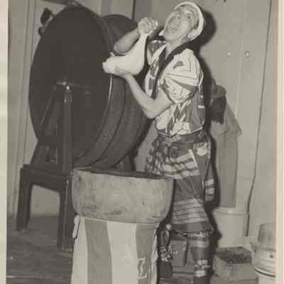 Performer Making Ceremonial Rice Bread