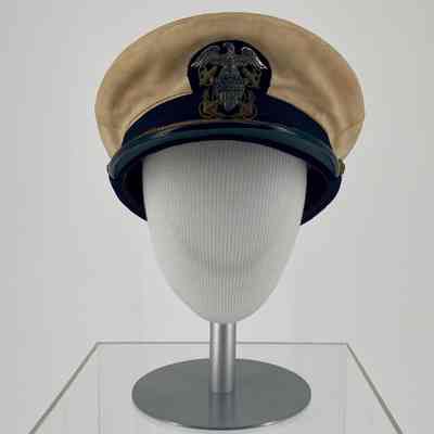 Navy White Cap