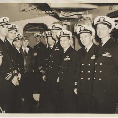 Captain Arnold W. McKechnie with his Commanders