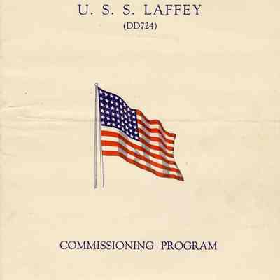 USS Laffey Commissioning Program from the Navy Yard at Boston, Massachusetts, February 8, 1944