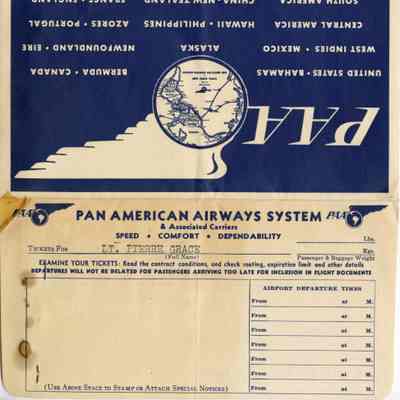 The Pan American Airways Tickets and Luggage Tags of Pierre Grace