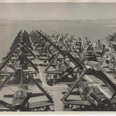 View on USS Yorktown (CVA-10) While Docked in Alameda, California