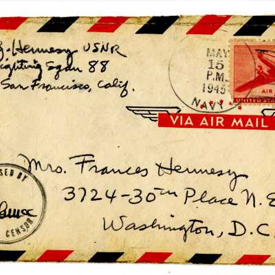 Envelope addressed to Frances Hennesy